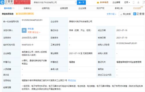 寧德時代跨界布局 新設電子科技公司，深耕電子專用材料制造
